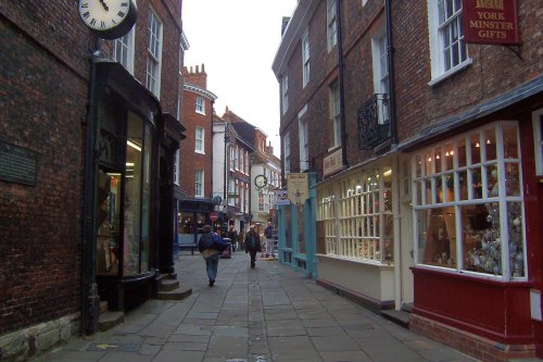 Street approaching south side of York Minster