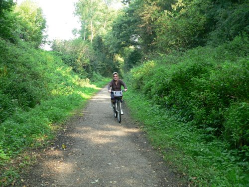 Lone cyclist