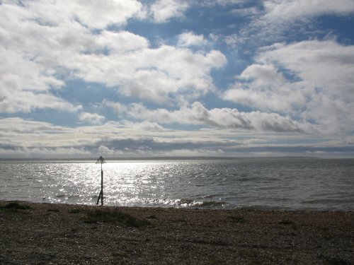 Late afternoon sun over the Solent