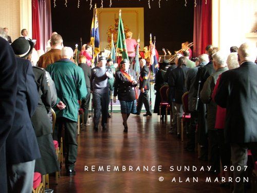 Remembrance 2007 - Standard Bearers at the Town Hall