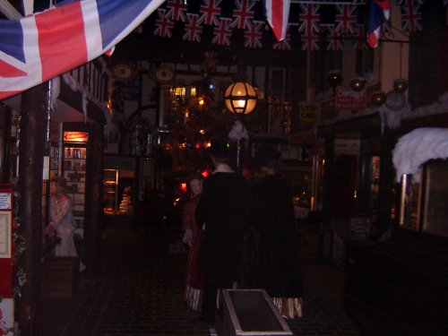 Victorian street at Christmas