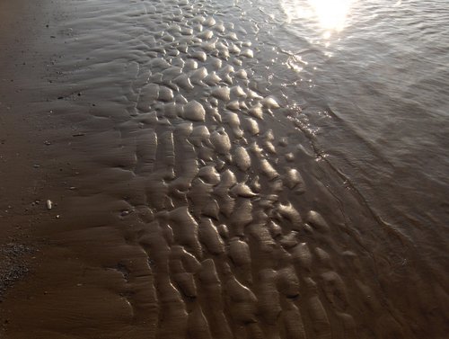 Tidal patterns in the sand - Formby beach....