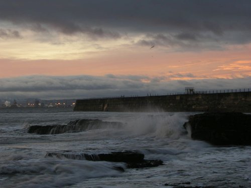 Sunrise lighthouse corner