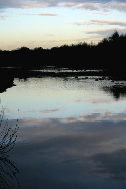 The Wader Lake at evening.