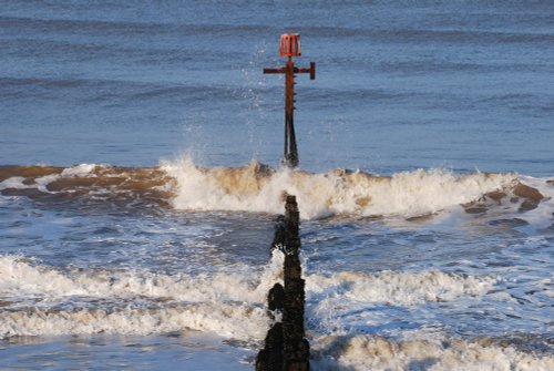 Breakwater on Sheringham beach