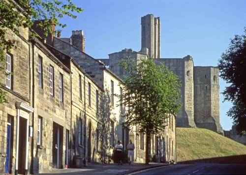 Warkworth main street and Castle