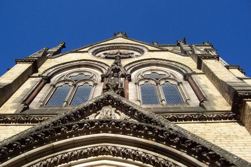 Blue sky over St. Wilfrid's