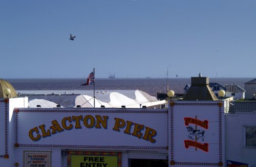 Looking over the pier.