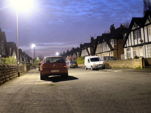 Brightly lit street