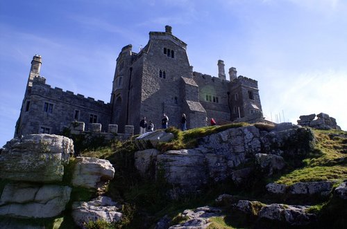 St Michaels and the steep rock steps.