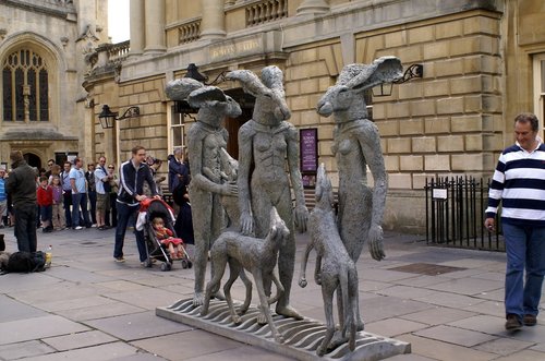 Outside the Roman Baths.