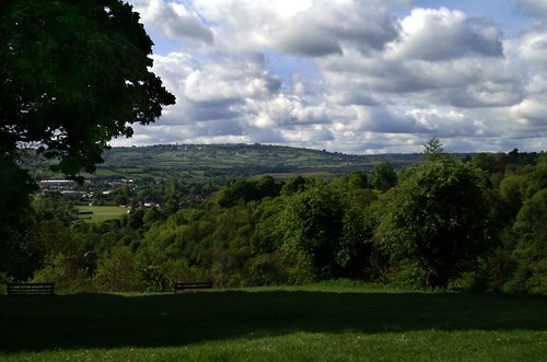 Looking off the Clifton suspension bridge.