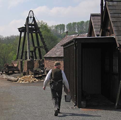 Carrying the tea bucket at Blists Hill, Shropshire