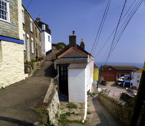 Steep road above Mevagissey