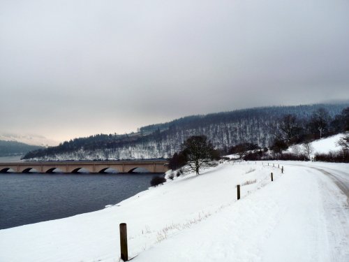 Ladybower Bridge in the snow