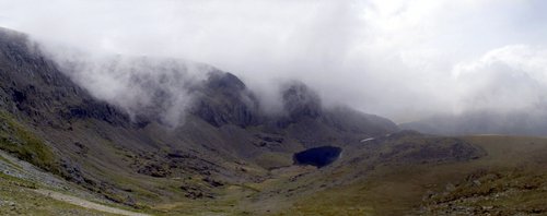 Two thirds of the way up Snowdon.