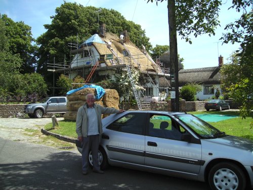 Briantspuddle thatched cottages.