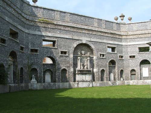 Dashwood Mausoleum and the Church of St Lawrence and Golden Ball