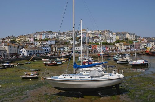 Yacht in Brixham Harbour