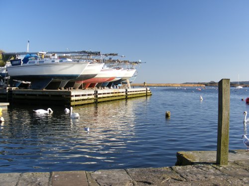 February layup of yachts Christchurch, Dorset