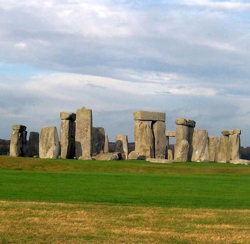 With Salisbury Plain in the background