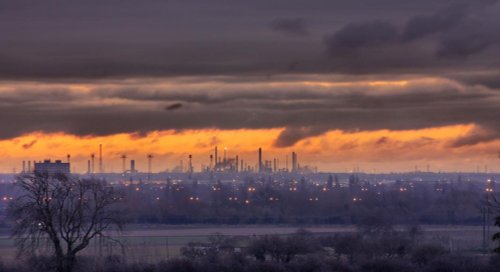 View from  Castle Hill Hospital - winter morning