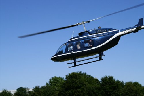 Helicopter rides at the Town Show.