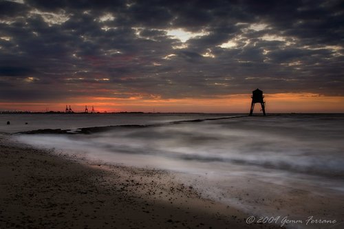Dovercourt Beach before sunrise