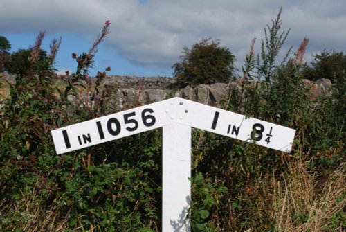 Gradient sign near Middleton Top