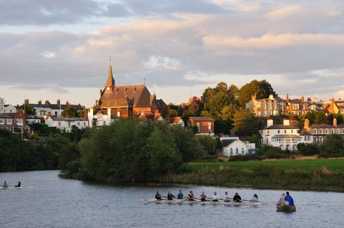 Rowers on River Dee Chester - August 2009