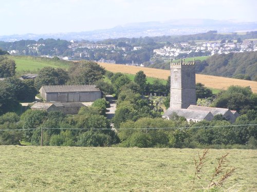 Lanteglos Church in a Cornish landscape