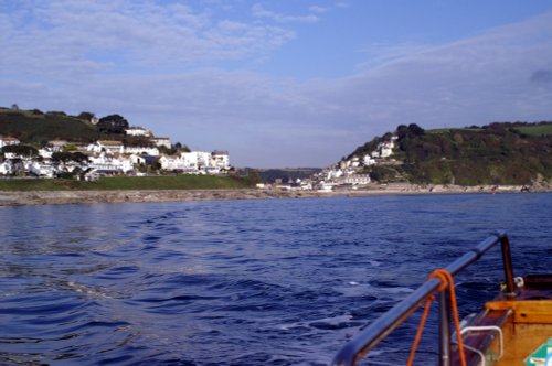 Looe bay from a fishing boat.