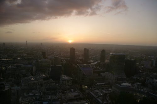 Sunset over London