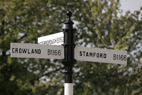 Roadsign to the local villages