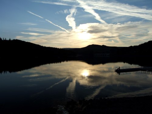 Sunset over Lady Bower Reservoir, Derbyshire