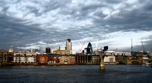 Millennium Bridge and River Thames