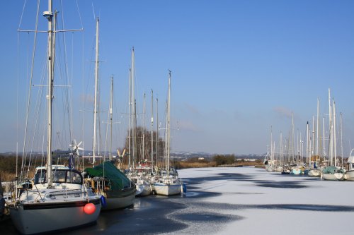 A frozen Exeter Ship Canal