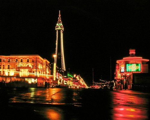 Blackpool at night