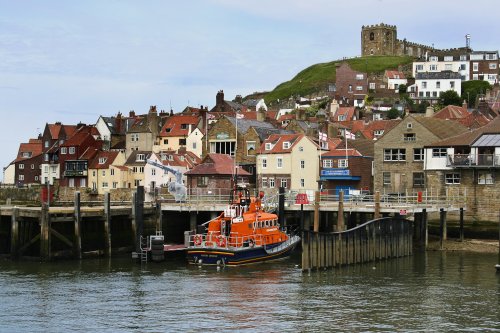 Whitby Harbour with the Lifeboat