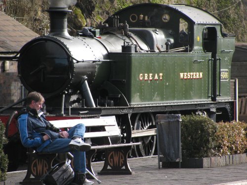 Waiting for the train