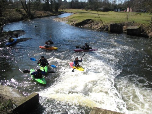 Canoeing opposite the Mill