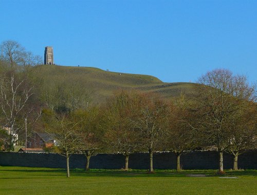 Glastonbury Tor from within the Abbey Grounds
