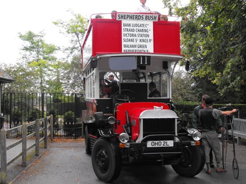 One of the period vehicles on the grounds