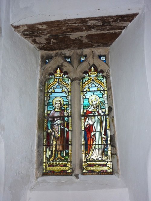 Stained Glass Window in the Church.