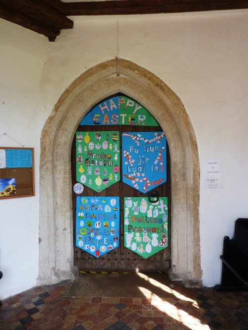 Stained Glass Window in the Church.