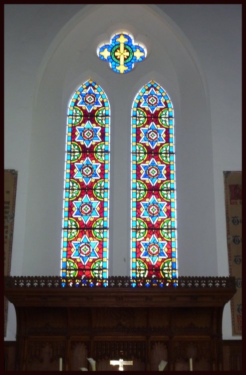 Stained Glass Window in the Church.