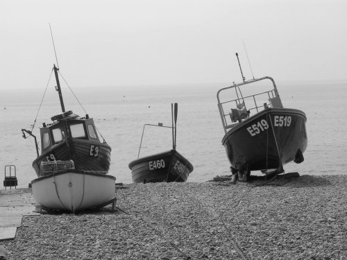 Boats on shingle