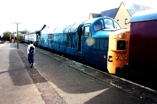 The lonely traveller at Dereham station