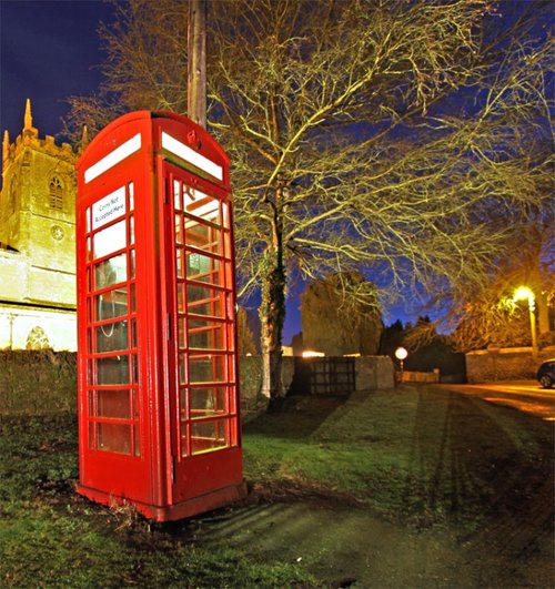 The traditional and original British telephone box