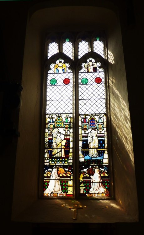 Stained Glass Window in the Church.